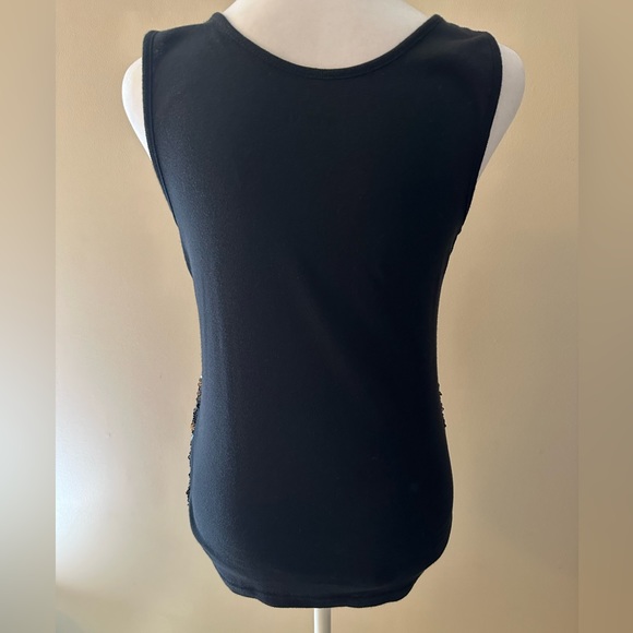❤️ BOGO Black sequin stretch tank Size L Large - Picture 3 of 5